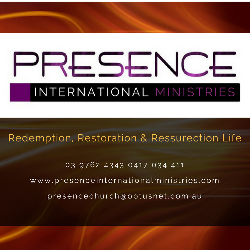 Presence International Ministries | 134 Boronia Rd, Boronia VIC 3155, Australia | Phone: (03) 9762 4343