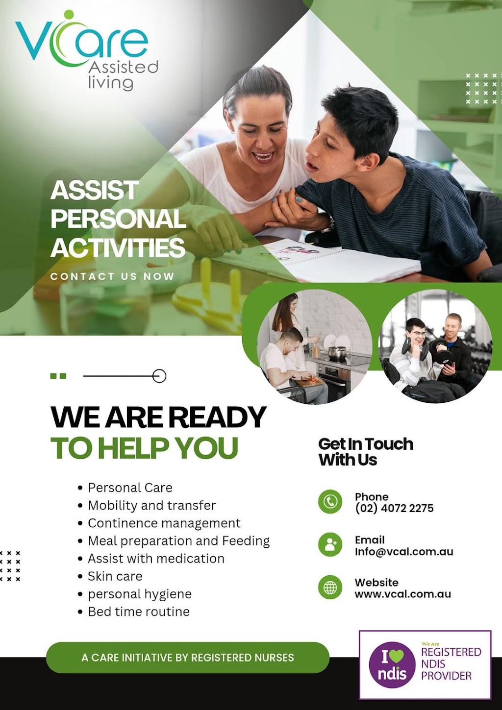 VCARE Assisted living Pty Ltd | 37 Kurrabung Dr, Fletcher NSW 2287, Australia | Phone: (02) 4072 2275