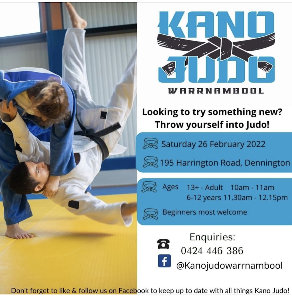 Kano Judo Club, Warrnambool | 195 Harrington Rd, Dennington VIC 3280, Australia | Phone: 0424 446 386