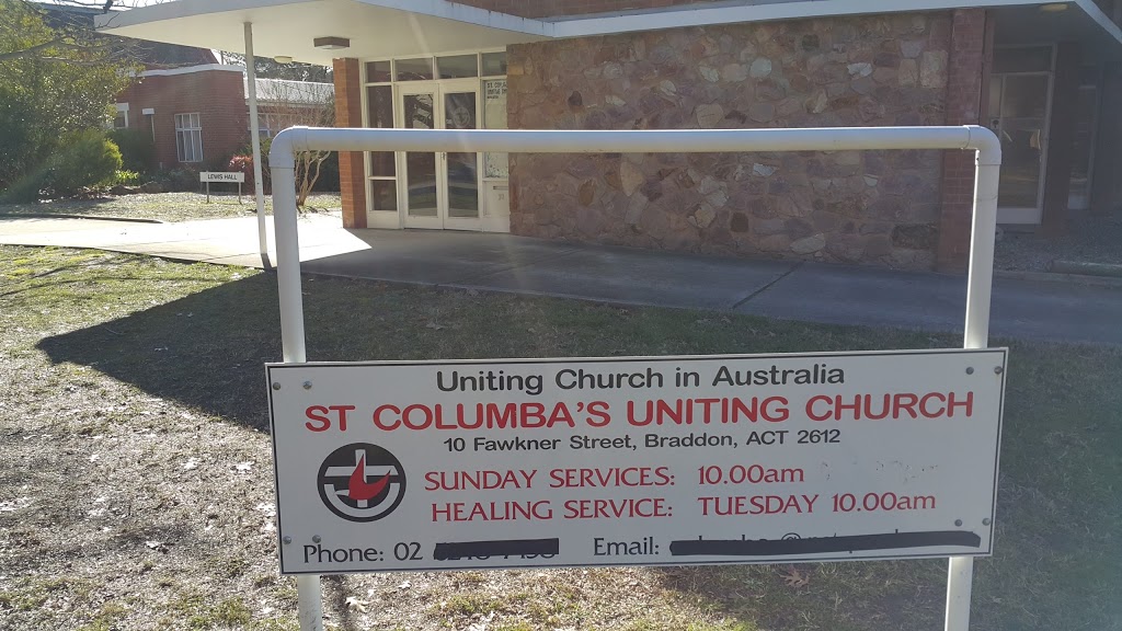 Saint Columbas Uniting Church | church | 7 Farrer St, Braddon ACT 2612, Australia | 0262487458 OR +61 2 6248 7458
