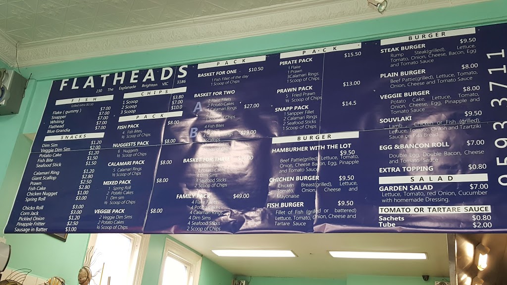 Flatheads Fish & Chips | 230 Esplanade, Brighton VIC 3186, Australia | Phone: (03) 9593 3711