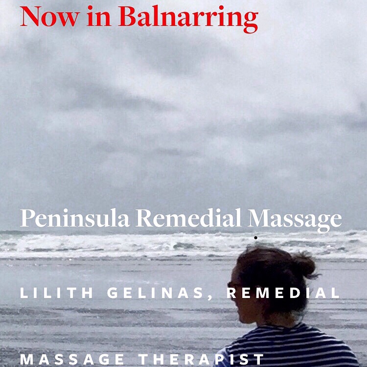 Peninsula Remedial Massage (Lilith Gelinas) | 87 Warrawee Rd, Balnarring VIC 3926, Australia | Phone: 0433 576 320