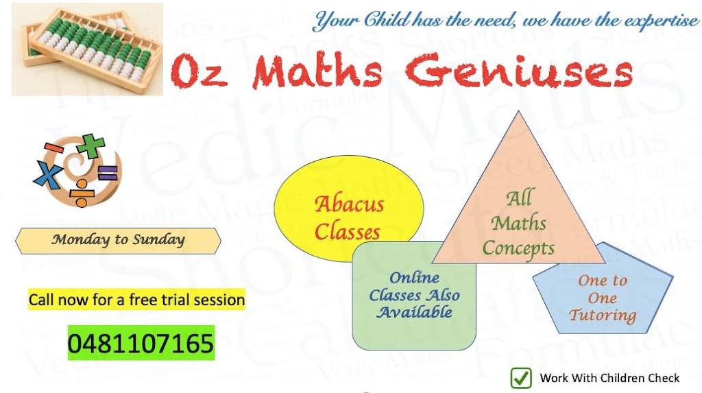 Oz Maths Geniuses | 12 Atticus Glade, Schofields NSW 2762, Australia | Phone: 0481 107 165