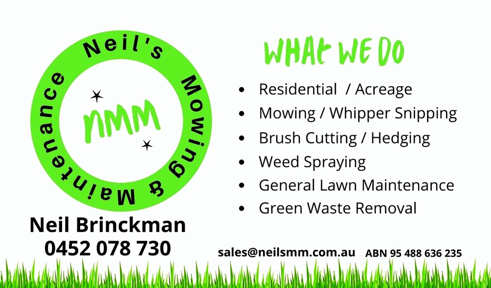 Neils mowing & maintenance |  | 538 Junction Rd, Barellan Point QLD 4306, Australia | 0452078730 OR +61 452 078 730