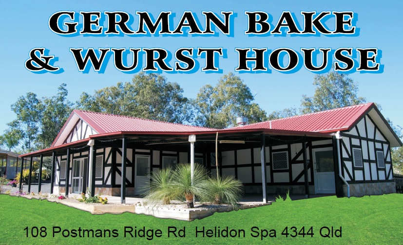 German Bake and Wurst House | bakery | 108 Postmans Ridge Rd, Helidon Spa QLD 4344, Australia | 0438663470 OR +61 438 663 470