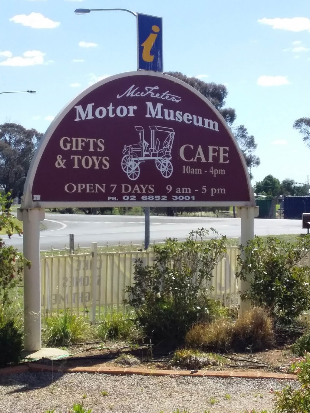 McFeeters Motor Museum | museum | Newell Hwy & Oxford St, Forbes NSW 2871, Australia | 0268523001 OR +61 2 6852 3001