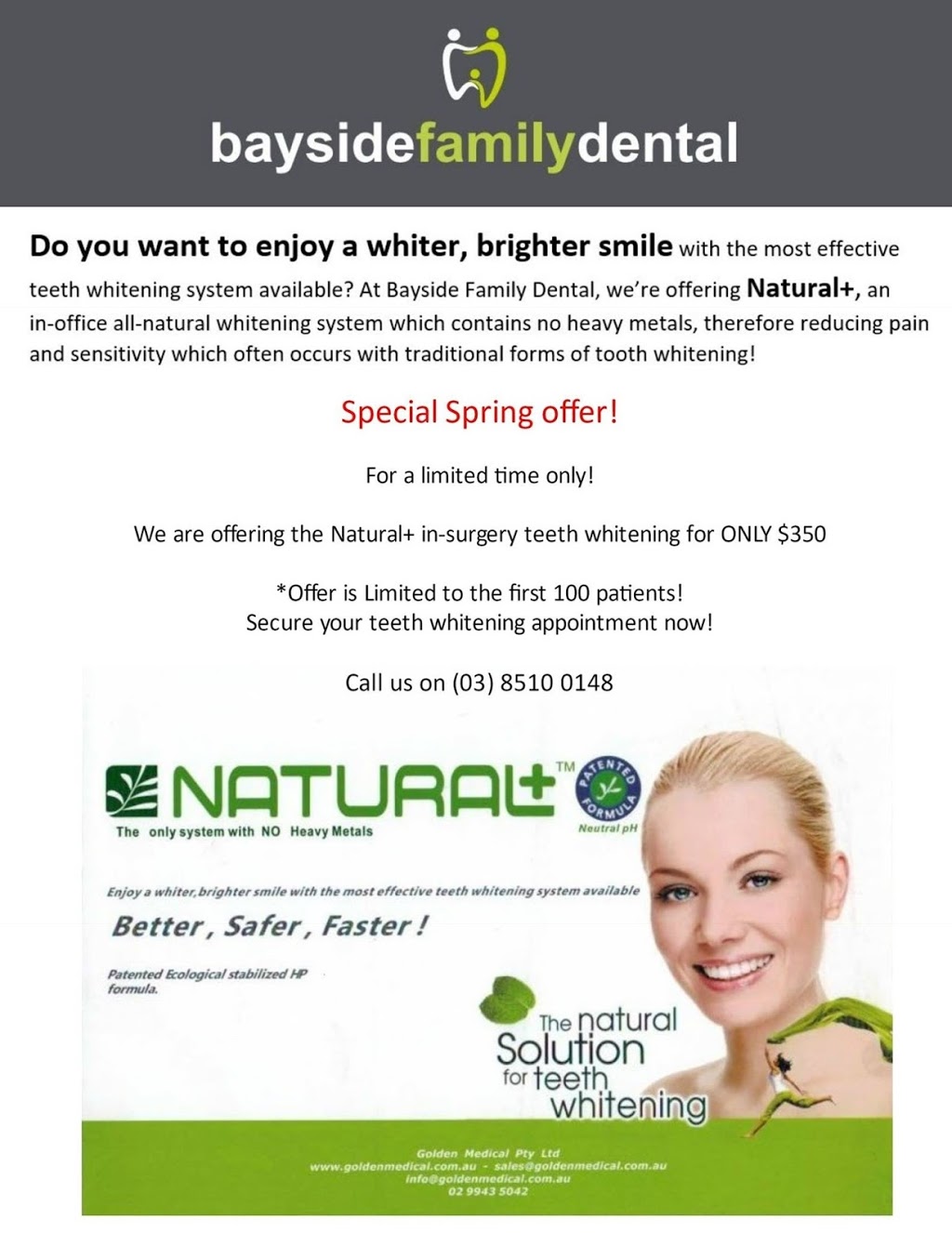 Bayside Family Dental Cheltenham | doctor | 32 Chesterville Rd, Cheltenham VIC 3192, Australia | 0385100148 OR +61 3 8510 0148
