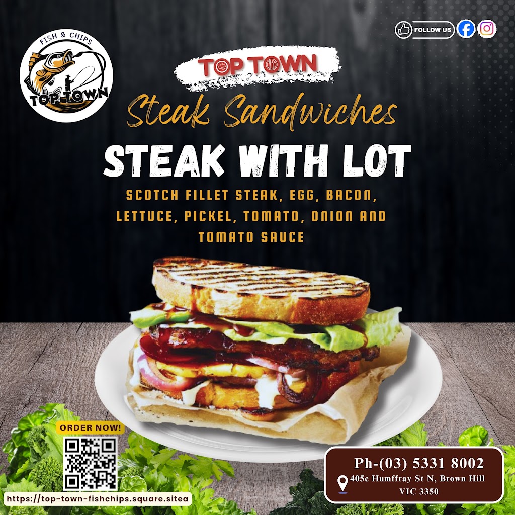 Top Town Fish & Chips | 405C Humffray St N, Brown Hill VIC 3350, Australia | Phone: (03) 5331 8002