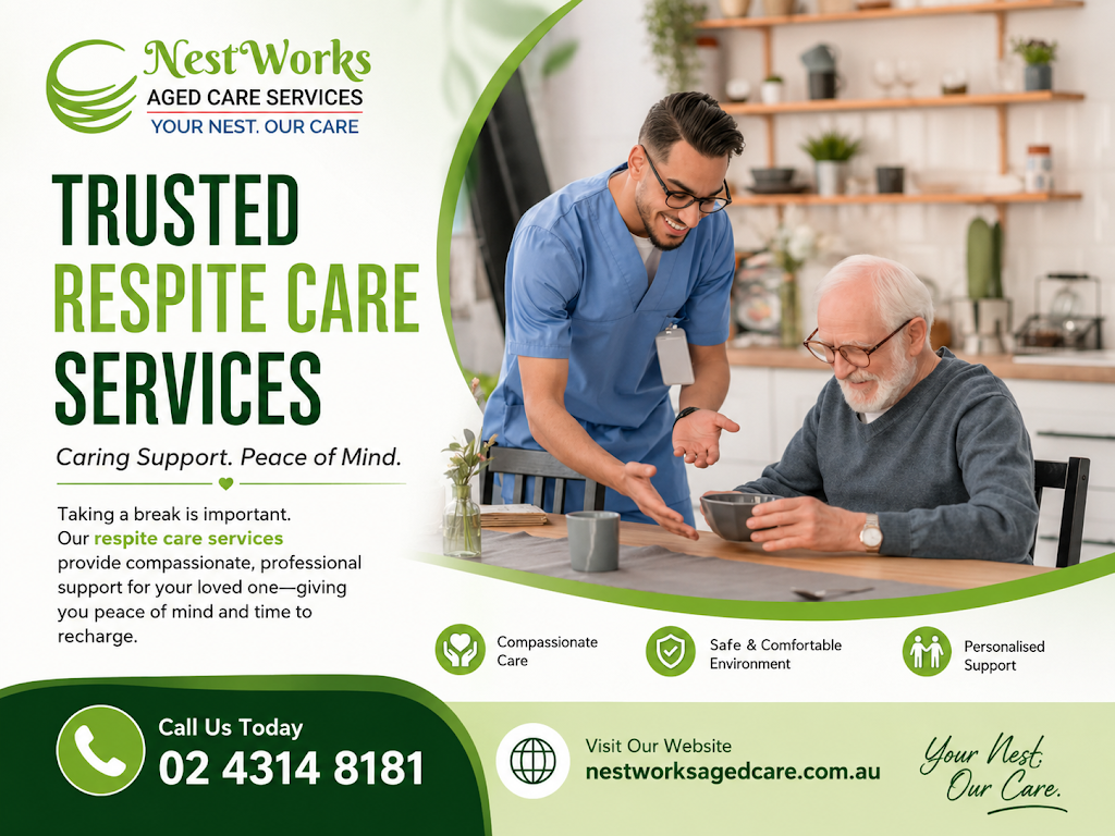 Nestworks Aged Care Services | Suite 3.21 , Level 3 , ING Building/5 Dulmison Ave, Wyong NSW 2259, Australia | Phone: (02) 4314 8181