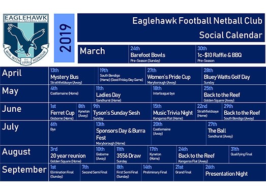 Eaglehawk Football Netball Club |  | 2 Simpsons Rd, Eaglehawk VIC 3556, Australia | 0418509606 OR +61 418 509 606