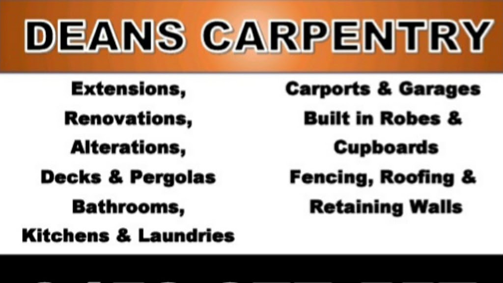 Deans carpentry | 67 Fox St, Narrogin WA 6312, Australia | Phone: 0458 877 557