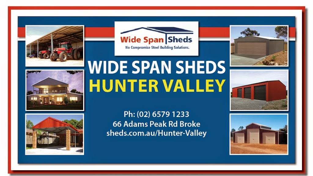 Wide Span Sheds Hunter Valley | 66 Adams Peak Rd, Broke NSW 2330, Australia | Phone: 0410 642 659