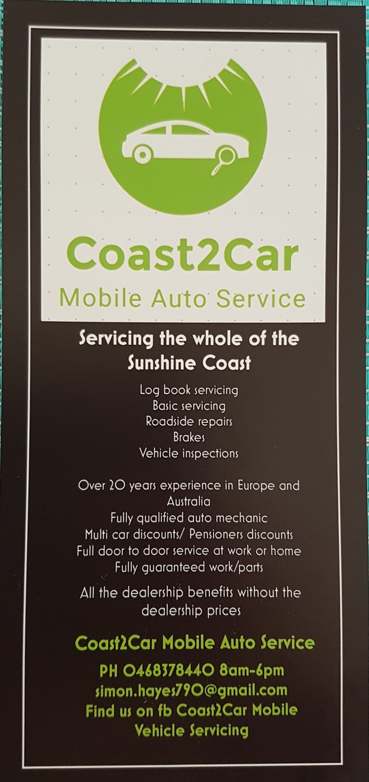 Coast2Car Mobile Auto Service | car repair | 23 Clematis Ct, Marcoola QLD 4564, Australia | 0468378440 OR +61 468 378 440