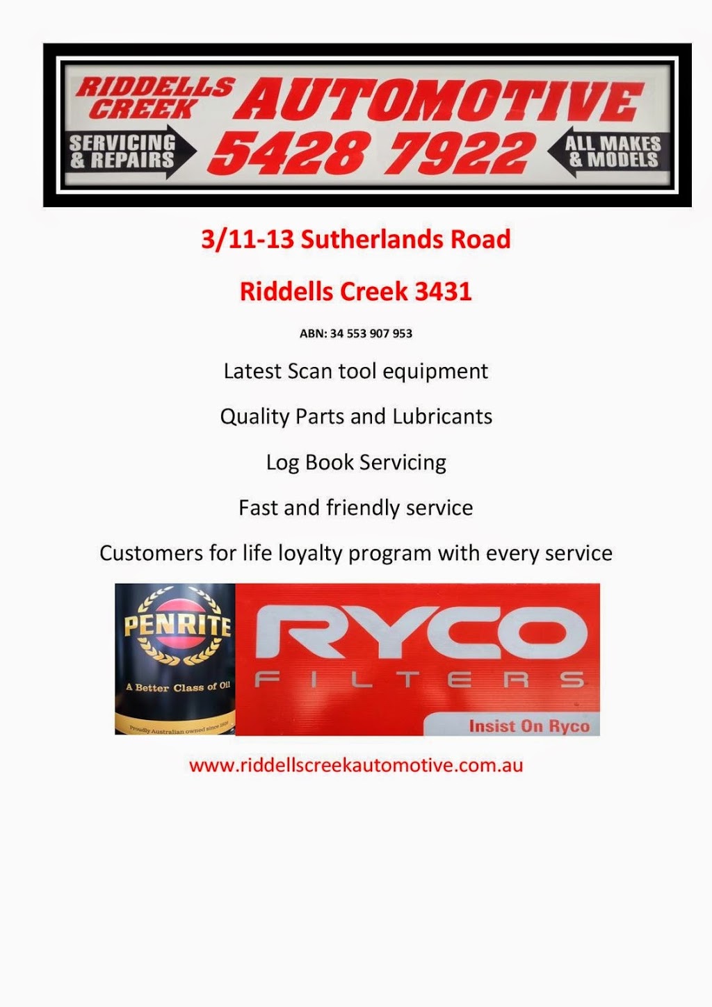 Riddells Creek Automotive | 11-13 Sutherlands Rd, Riddells Creek VIC 3431, Australia | Phone: (03) 5428 7922