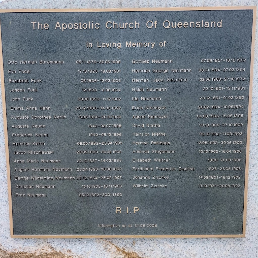 OLD Hatton Vale Apostolic Church Cemetery | Hatton Vale QLD 4341, Australia | Phone: (07) 5465 6540
