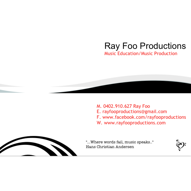 Ray Foo Productions | electronics store | 12 Olsen Bend, Perth WA 6112, Australia | 0402910672 OR +61 402 910 672