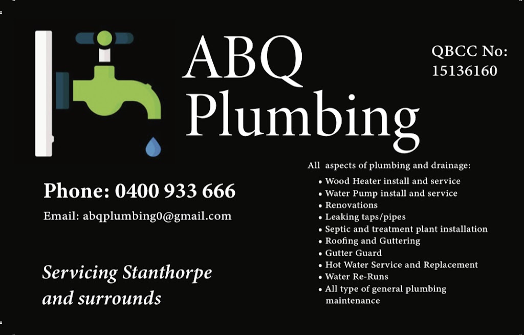 ABQ plumbing | plumber | 18 Gleeson St, Stanthorpe QLD 4380, Australia | 0400933666 OR +61 400 933 666