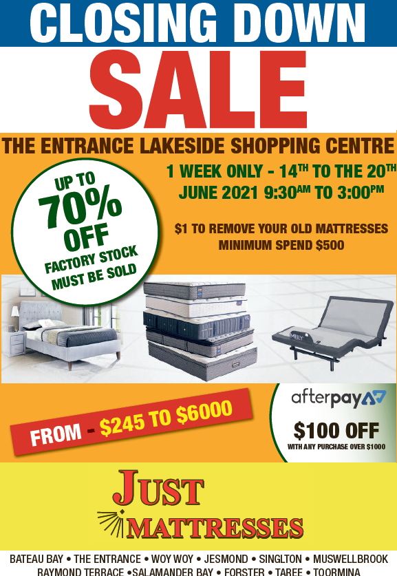 Just Mattresses | furniture store | Lakeside Shopping Centre, The Entrance Rd, The Entrance NSW 2261, Australia | 0429383685 OR +61 429 383 685