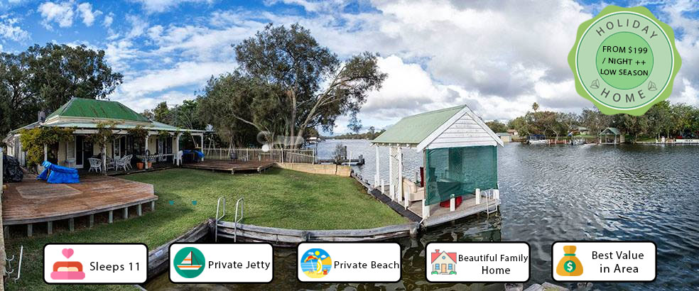 Mandurah Riverfront Holiday Rental | lodging | 42 Culeenup Rd, North Yunderup WA 6208, Australia | 0418950042 OR +61 418 950 042