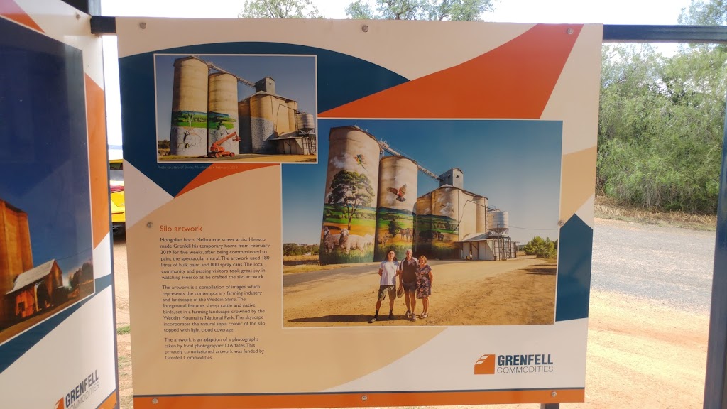 Grenfell Painted Silo by Heesco | 42 West St, Grenfell NSW 2810, Australia | Phone: (02) 6343 2110