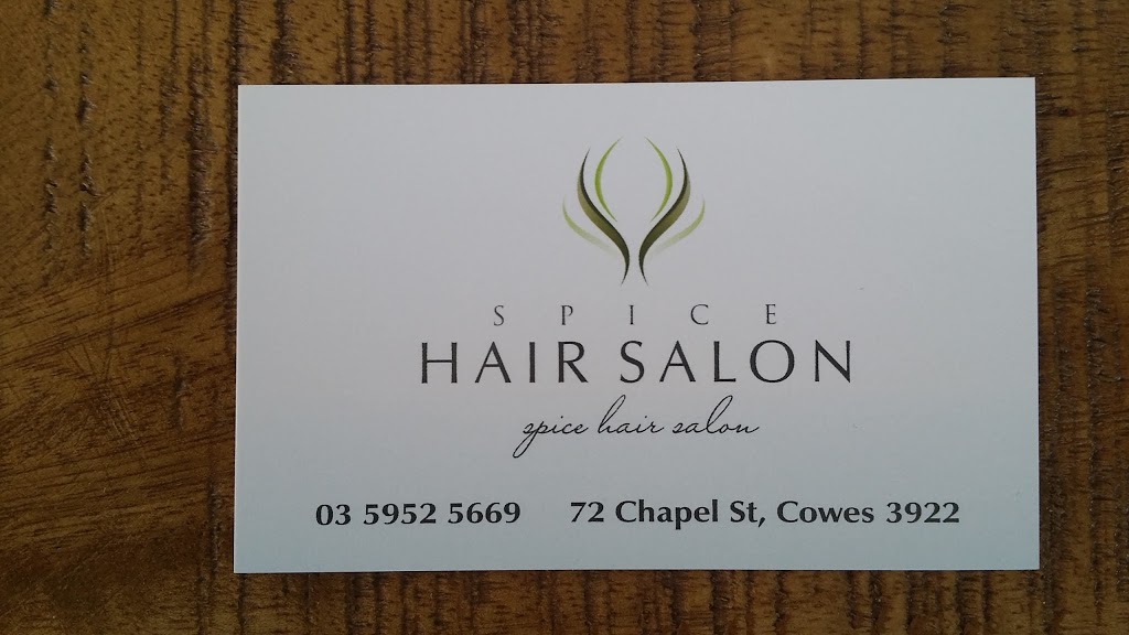 Spice Hair Salon | 72 Chapel St, Cowes VIC 3922, Australia | Phone: (03) 5952 5669