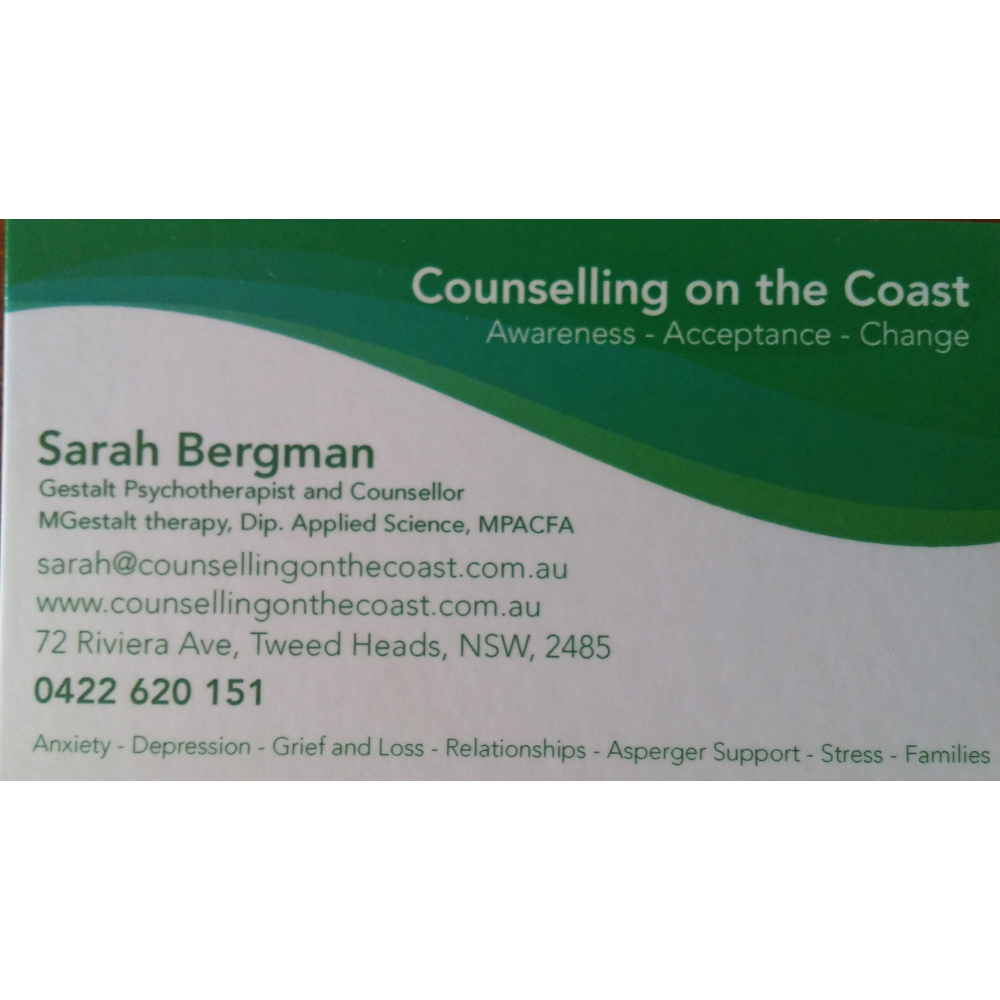 Counselling on the Coast | health | 72 Riviera Ave, Tweed Heads NSW 2485, Australia | 0422620151 OR +61 422 620 151