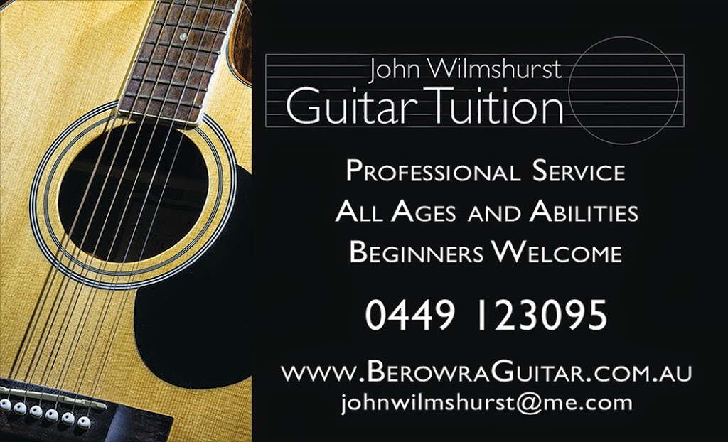 John Wilmshurst Guitar Tuition (Berowra) | school | 21 Patrick Pl, Berowra Heights NSW 2082, Australia | 0449123095 OR +61 449 123 095