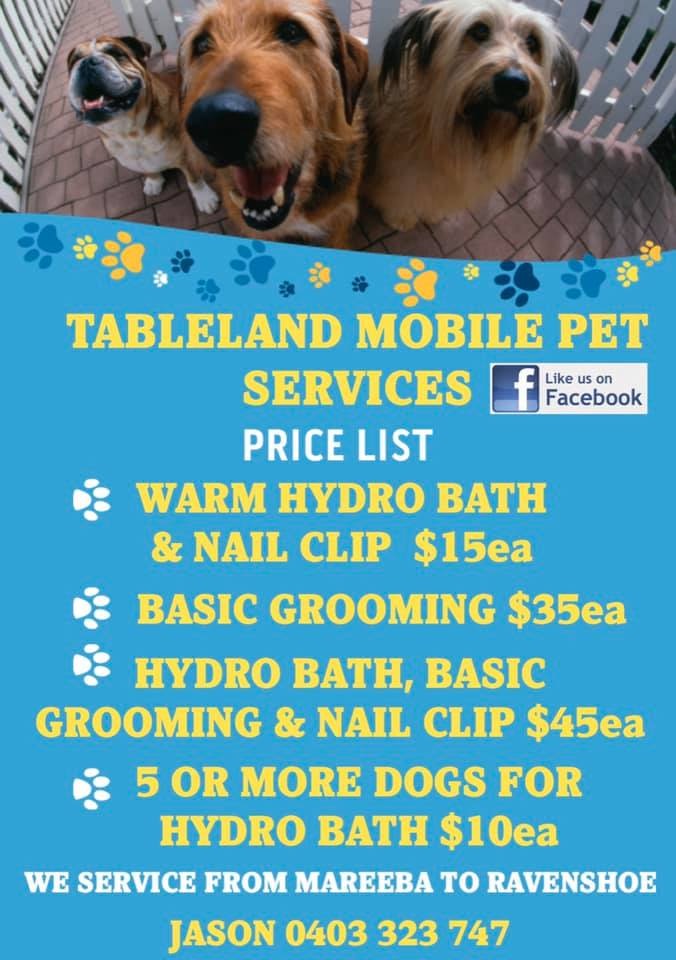 Tableland Mobile Pet Services | Main St, Atherton QLD 4883, Australia | Phone: 0403 323 747