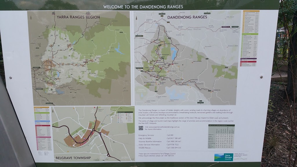 Dandenong Ranges Information Point | 2 Old Monbulk Rd, Belgrave VIC 3160, Australia