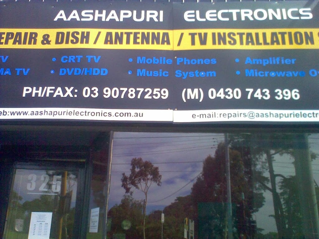 Aashapuri TV Repairs and Antenna Installation | home goods store | 325 Maribyrnong Rd, Ascot Vale VIC 3032, Australia | 0390787259 OR +61 3 9078 7259