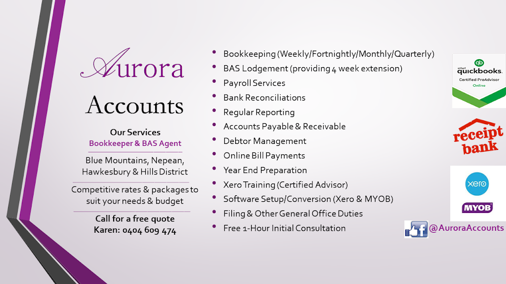 Aurora Accounts | 2 Millers Rd, Cattai NSW 2756, Australia | Phone: 0404 609 474