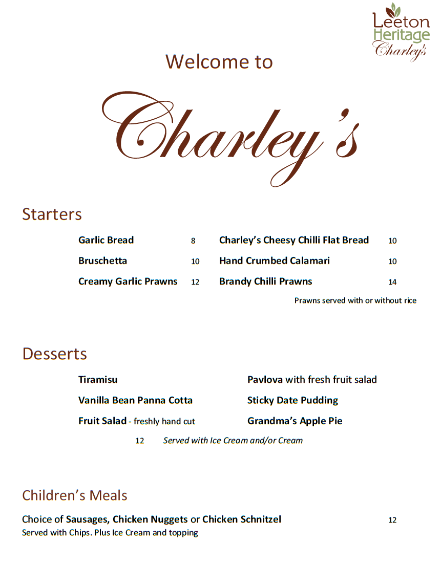 Charleys Restaurant | restaurant | 29 Yanco Ave, Leeton NSW 2705, Australia | 0269534100 OR +61 2 6953 4100