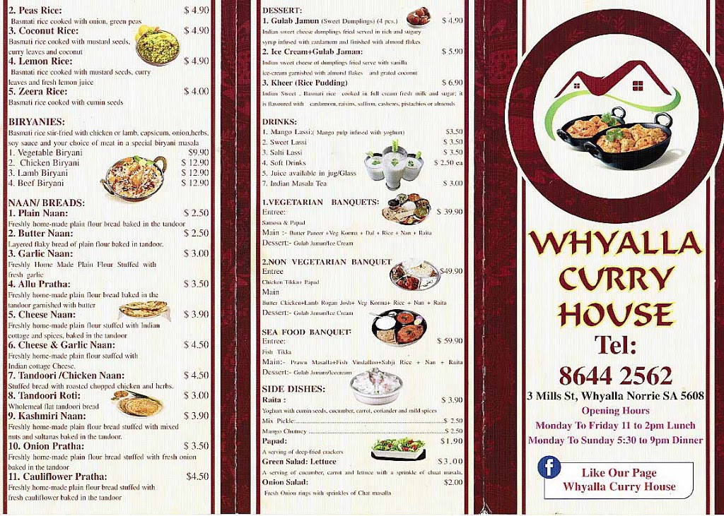 Whyalla Curry House | restaurant | 3 Mills St, Whyalla Norrie SA 5608, Australia | 86442562 OR +61 86442562