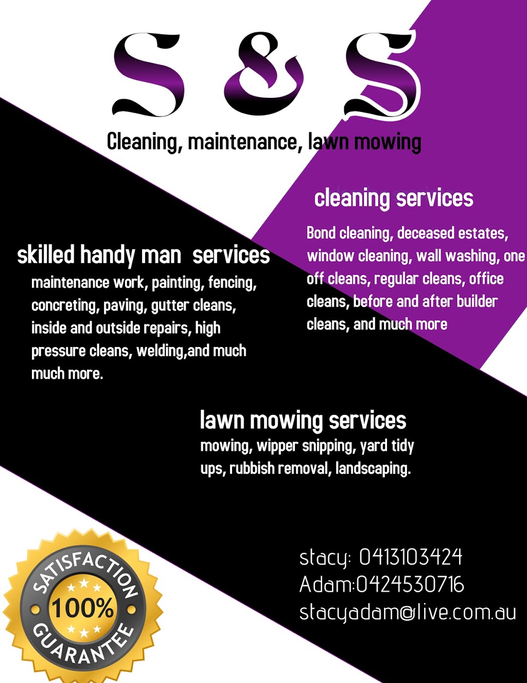 S & S cleaning, maintenance, lawnmowing | Saltwater Creek Rd, Maryborough QLD 4650, Australia | Phone: 0413 103 424