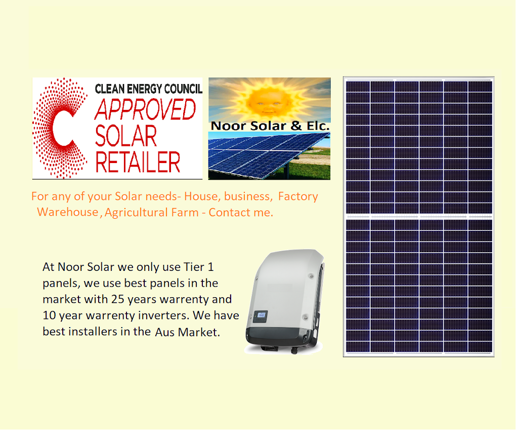 Noor Solar and Electronics |  | 31 Souter Ave, Kalkallo VIC 3064, Australia | 0473747283 OR +61 473 747 283