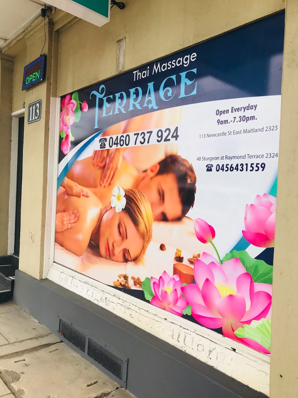 Terrace Thai Massage | 113 Newcastle St, East Maitland NSW 2323, Australia | Phone: 0460 737 924