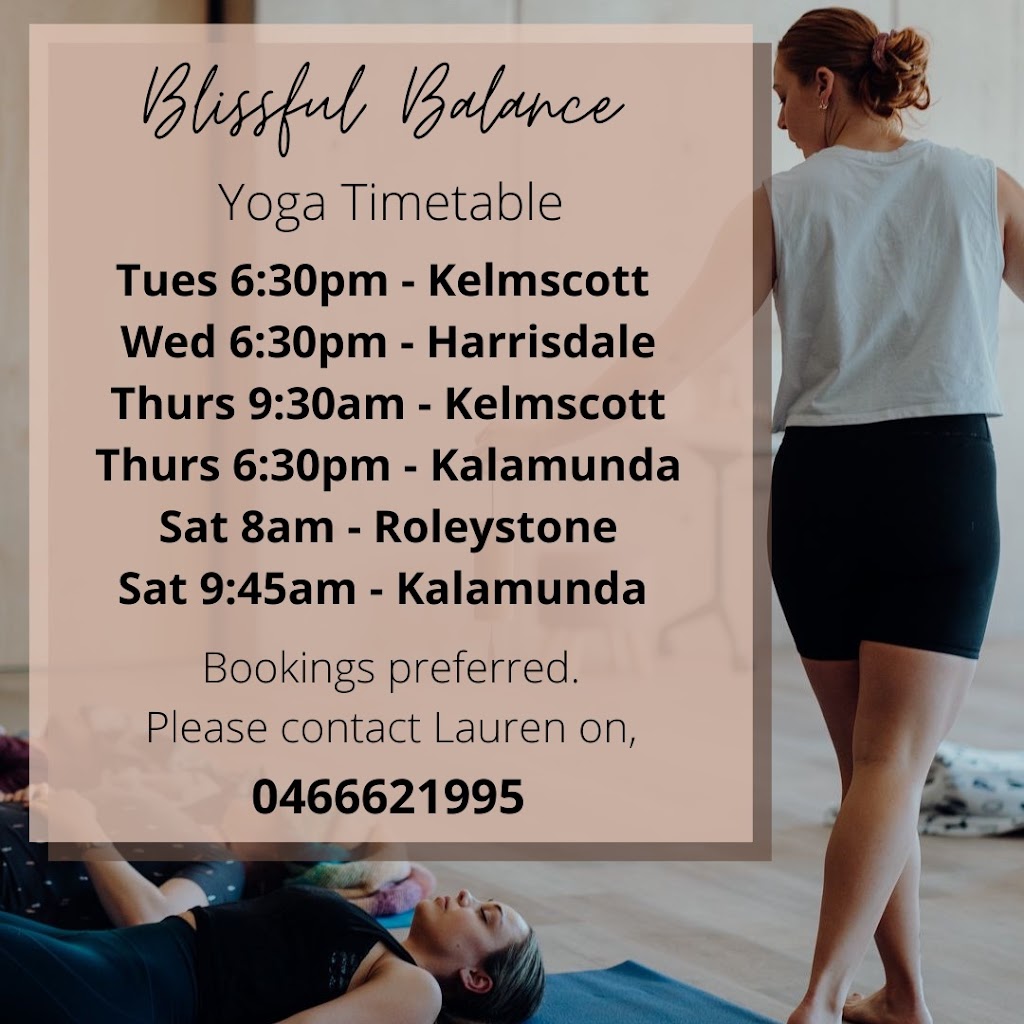Blissful Balance Yoga | Clifton St, Kelmscott WA 6111, Australia | Phone: 0466 621 995