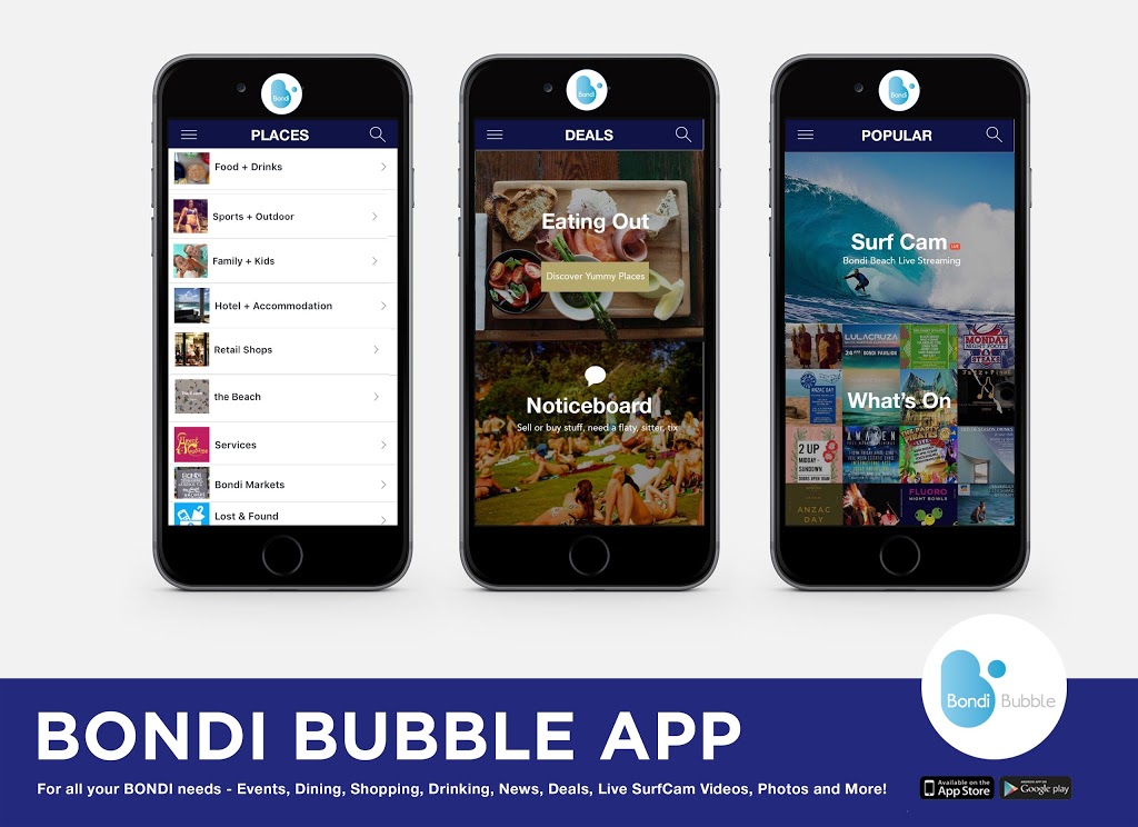 Bondi Bubble App | 97 Ramsgate Ave, Bondi Beach NSW 2026, Australia | Phone: 0424 254 261