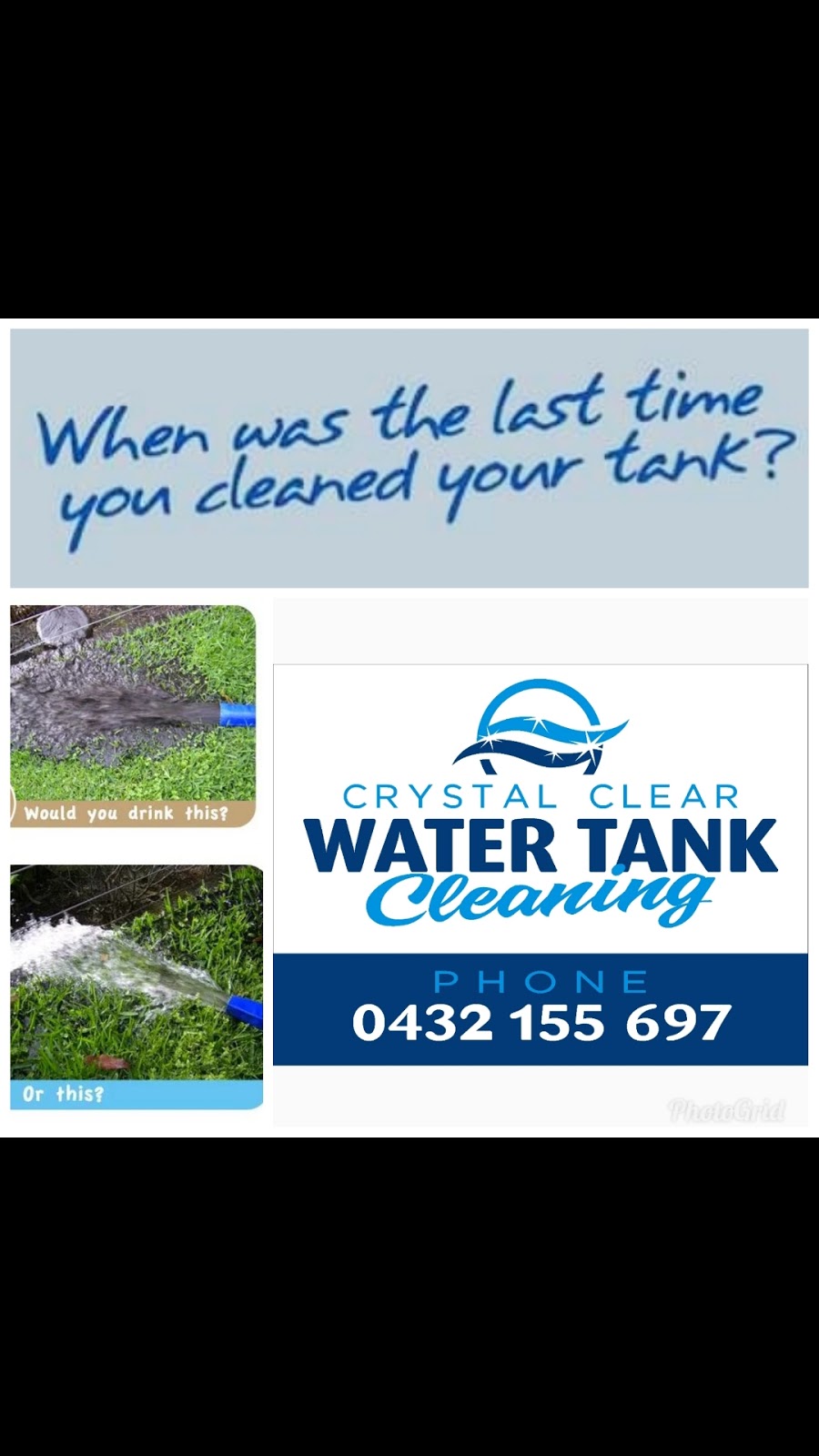 Crystal Clear Water Tank Cleaning | 95 Neville Morton Dr, Crescent Head NSW 2440, Australia | Phone: 0432 155 697