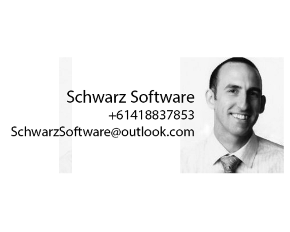 Schwarz Software | 50 Cantua Way, Forrestfield WA 6058, Australia | Phone: 0418 837 853