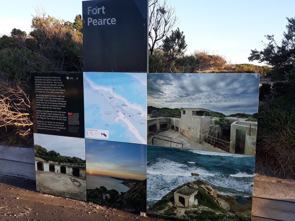 Fort Pearce | tourist attraction | Defence Rd, Portsea VIC 3944, Australia | 0386274700 OR +61 3 8627 4700