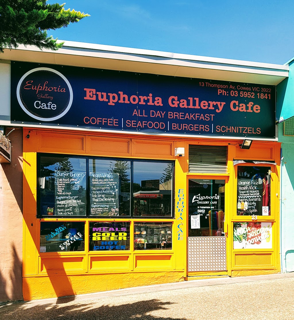 Euphoria Gallery Cafe | cafe | 13 Thompson Ave, Cowes VIC 3922, Australia | 0359521841 OR +61 3 5952 1841