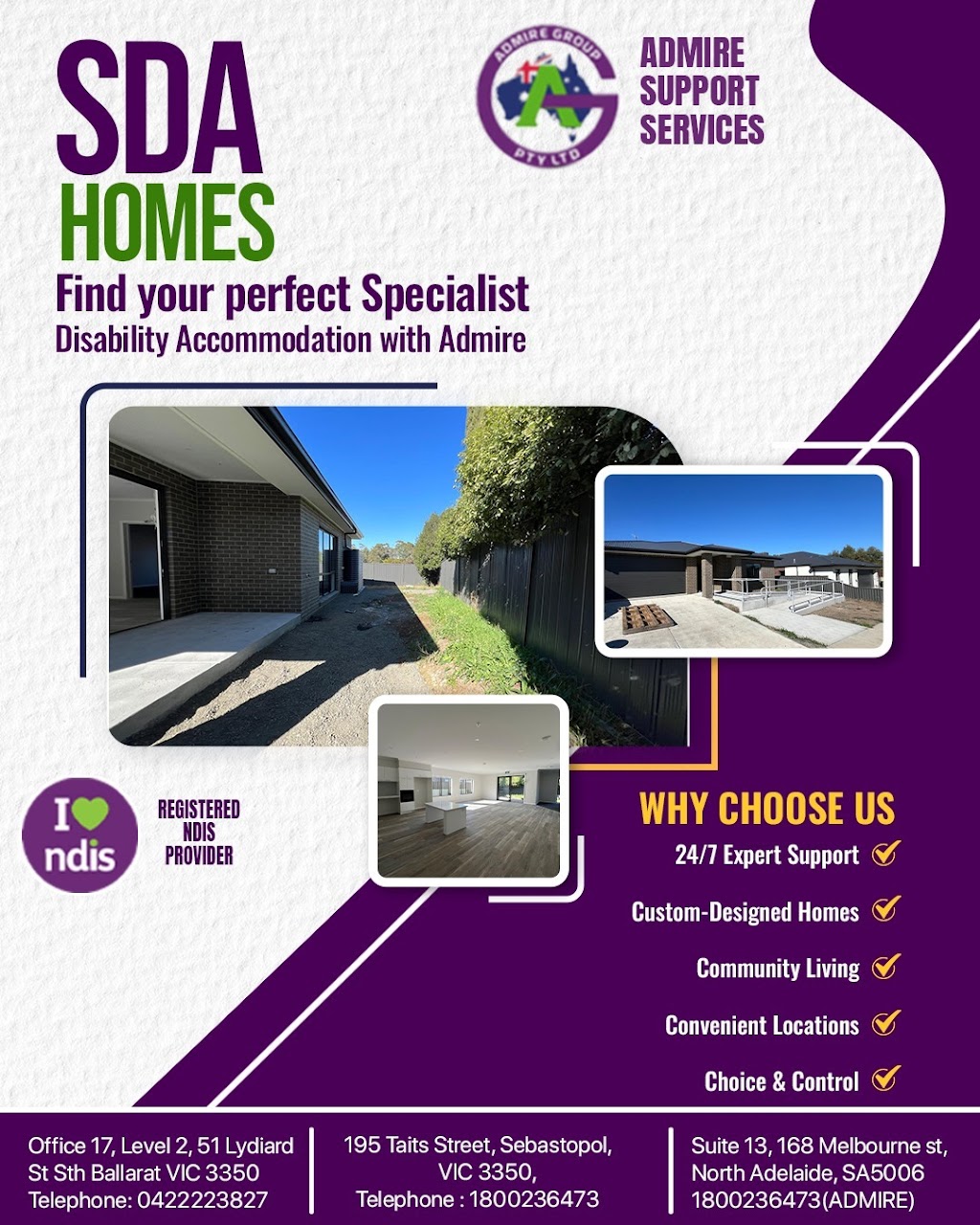 ADMIRE SUPPORT SERVICES | Tait St Service Rd, Sebastopol VIC 3356, Australia | Phone: 0412 227 813