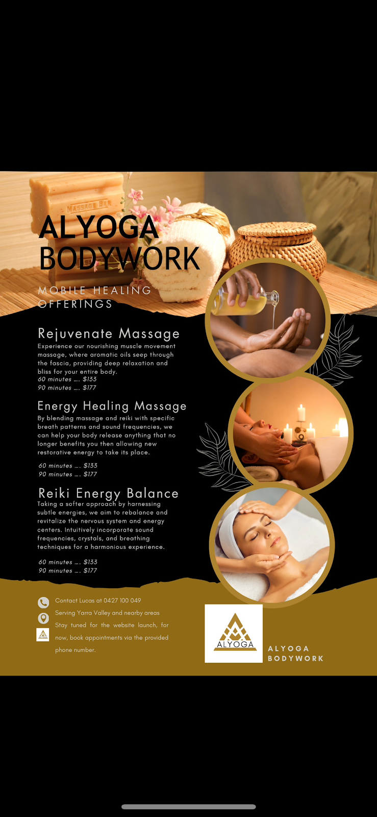 ALYoga Bodywork Studio | 6a Farrell Ave, Yarra Glen VIC 3775, Australia | Phone: 0427 100 049