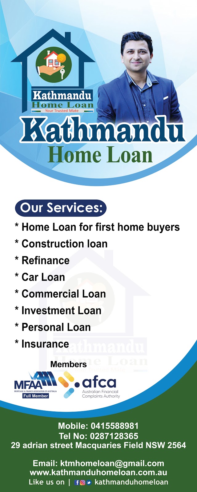 Kathmandu Home Loan pty ltd | finance | Adrian St, Macquarie Fields NSW 2564, Australia | 0415588981 OR +61 415 588 981