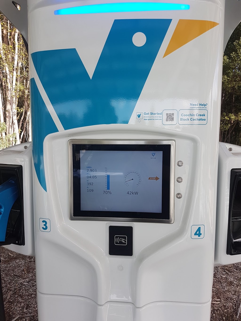 Evie Charging Station Wild Horse Mountain Service Centre Bruce Hwy 