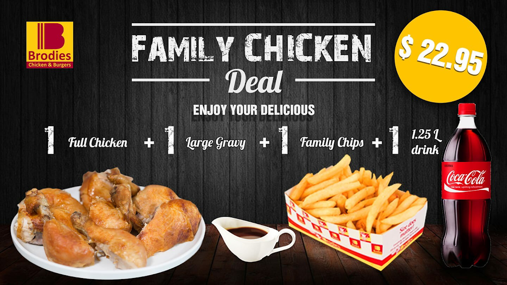 Brodies Chicken & Burgers | restaurant | 34/3732 Mount Lindesay Hwy, Park Ridge QLD 4125, Australia | 0732971200 OR +61 7 3297 1200