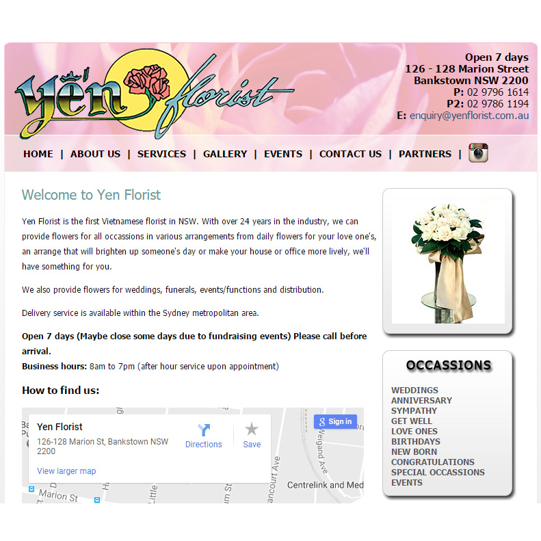 Yen Florist | florist | 126-128 Marion St, Bankstown NSW 2200, Australia | 0297961614 OR +61 2 9796 1614