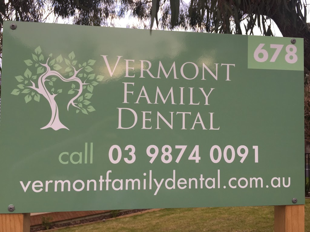 Vermont Family Dental | dentist | 678 Canterbury Rd, Vermont VIC 3133, Australia | 0398740091 OR +61 3 9874 0091