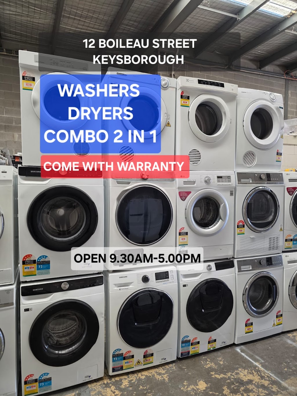 KJ HOME APPLIANCES WAREHOUSE | 2/12 Boileau St, Keysborough VIC 3173, Australia | Phone: 0406 733 781